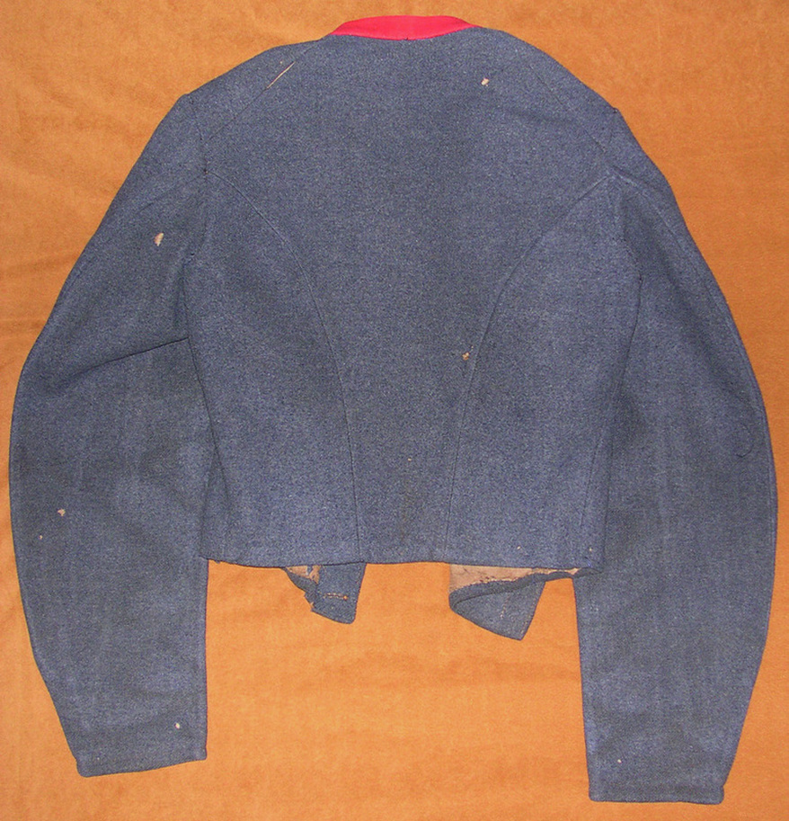 FIG 7: The back of the Durham jacket has the single-piece back placket.  Images courtesy of History Colorado, Francis Marion Durham Collection, Photo. #2005.52.3.v4.
