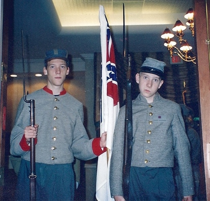 Sons Travis and Robert as SCV Honor Guard 2003